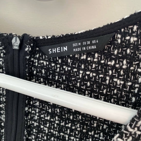 Black & white Tweed A-Line dress size M - Picture 4 of 7